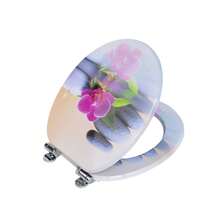 SAINOS Holz WC toilettensitz mit absenkautomatik Wasserdicht schimmelresistent und leicht zu reinigen toilettendeckel 190 kg Tragfähigkeit - H351 - Übersicht 6