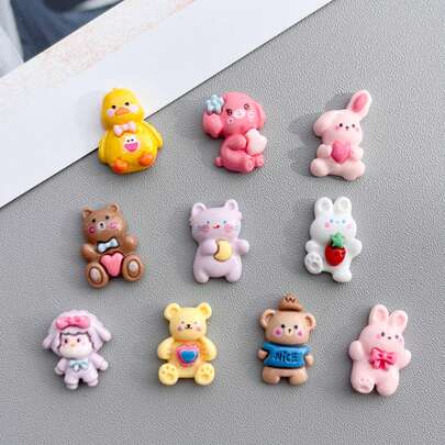 20片混合装小树脂平底贴纸，DIY手工制作，适用于耳环、发饰、珠宝制作，树脂工艺装饰贴纸（适合14岁及以上人群）