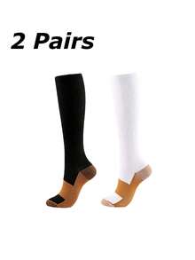 2/4双装 女士高品质面料跑步足球骑行袜 褶皱袜 冬春两季靴袜 2026新款 - 彩色 - 查看 16