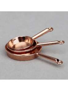 POKOJA LAND 1 Bộ 1:12 Nhà Búp Bê Mini Chảo Chiên Soong Kim Loại Nồi Trang Trí Nhà Bếp - nhiều màu - Xem 9