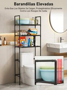 Estante de almacenamiento multifuncional para baño, inodoro y balcón, estante de baño,decoraciones de Halloween, disfraces de Halloween, decoración de otoño, decoración de festivales - Negro - Ver 9