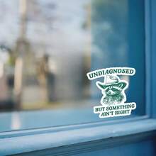 1张未确诊浣熊贴纸，趣味牛仔浣熊笔记本电脑贴纸，混乱动物乙烯基贴纸，讽刺礼物，防水即撕即贴水瓶贴纸，感觉不太对劲保温杯贴纸，潮流神经多样性笔记本乙烯基贴纸，送给混乱朋友的完美礼物，可爱浣熊汽车贴纸 - S1884 - 查看 2