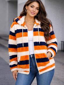 Sudadera Polar Ligera Delgada Calientita Para Dama Con cierre de uso diario casual - Multicolor 9 - Ver 3