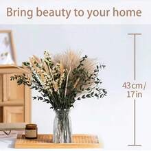 1 Buquê de Grama de Pampa, Tons de Amarelo e Marrom, Decoração de Casa para Primavera/Verão, Flores de Plantas Naturais, Adequado para Vaso, Casamento, Buquê de Noiva, Casa/Escritório, Festa, Aniversário, Presente, Arranjo Floral DIY Boho - Buquê-2 - Visão 5
