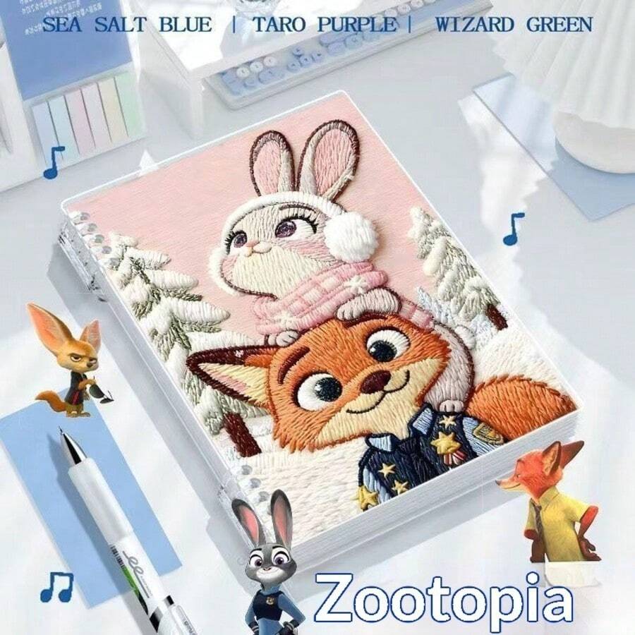 Zootopia Judy 高中筆記本-觸感舒適可拆卸活頁卡通練習本(隨機 1 款設計) - A5橫線本 - 查看 1