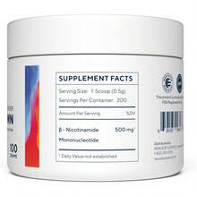 Abronikey RENUE By Science NMN Powder | 100g Pure Nicotinamide Mononucleotide | 500mg Per Serving Fast Dissolve Powder | Non-GMO, Vegan | Third-Party Tested | Made In USA - 1瓶 - 查看 5