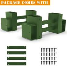 Firewood Rack Brackets Kit For Fire Wood Pile Storage, Adjustable Log Stacking Stand Holder For 2x4 Lumber, Green, Set Of 2 - Green - View 4