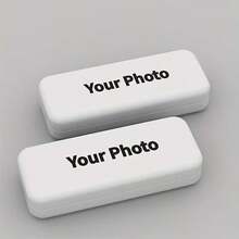 1pc Customized Name Glasses Case, Personalized Fashion Glasses Case, Personalized Letter Glasses Case (Hard Shell), Customizable Birthday Gift, Christmas Gift - White - View 4