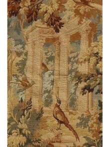 French Verdure Shower Curtain,  Style Tapestry Reproduction, Vintage Bathroom Decor, Elegant Bath Curtain, Country Farmhouse Chic - A - 查看 8