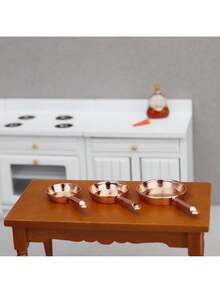 POKOJA LAND 1 Bộ 1:12 Nhà Búp Bê Mini Chảo Chiên Soong Kim Loại Nồi Trang Trí Nhà Bếp - nhiều màu - Xem 10
