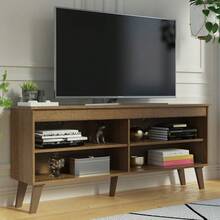 Madesa TV Stand Rack 4 Spaces Up To 65 Brown 2 - Brown - View 1