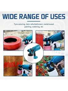 1 Peça Máquina Portátil de Pintura a Spray Elétrica Sem Fio, Pistola de Pintura de Alta Pressão, Equipada com Bateria de Íon de Lítio, Fácil de Limpar, Adequada para Decoração Doméstica, Móveis, Armários, Cercas. Pistolas de Pintura a Spray Interna e Externa, Ferramentas Ideais para Presentes de Trabalhos DIY! - Multicolorido - Visão 5