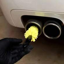 Yellow PP Material Tire Crevice Cleaning Brush, Multi-Functional Nano Sponge Wheel Hub Steel Brush, Car Tire Beauty Cleaning Tool - 1pc Yellow Sponge Wheel Brush - View 7