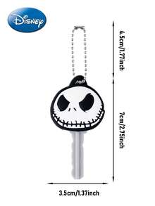 Disney 1PC Officially Licensed Keychain Jack Cute Cartoon Fashion Backpack Car Key Key Ring Pendant Exquisite Creative Clothing Accessories Room Desk Arrangement Decorations Christmas Birthday Gift For Friends And Family - White - View 7