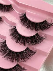 7 Pairs Fluffy Cat Eye False Eyelashes Transparent Band Natural & Realistic 3D Faux Mink Lashes Soft & Voluminous Long Wispy Ends False Eyelashes Suitable For Daily Use - Cat Eye Lashes - View 5