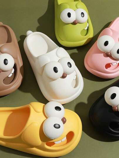 Summer Cute Cartoon Home, Indoor Bathroom, Poop Like Slippers, Women's Outdoor Cool Slippers,Travel Slippers For Women Men, Lightweight Indoor Bathroom House Shoes, Portable Shower Shoes Quick-Dry Non-Slip Bathroom Slippers, Travel Slippers For Women Men Massage Slide Sandals, Portable Soft Anti Slip Sandals, Comfortable Open Toe Wear Resistant, Comfortable Footbed Non Skid, For Home Slides Dorms, Gym, Pool, Spa, Camping, Beach, Shower Hotel