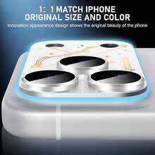 Película protectora de lente de metal mate de cobertura completa con diseño de 12 constelaciones compatible con Apple 17 Pro Max - Géminis - Ver 4