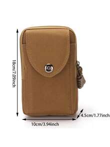 Multifunctional Leather Waist Bag, Phone Belt Pouch, Retro Men Phone Ring Holder, Phone Case, Wallet - Multicolor - View 6