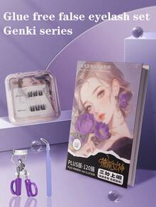 120pcs Glue-Free False Eyelashes, Natural Segmented Idol-Style Natural & Realistic Delicate Lower Lashes - Black - View 9