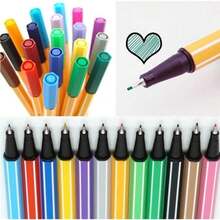 Kit With 6/12/24/36/48 Fine Liner Pens, 0.4mm Fine Tip. - 一套24支黃色原子筆 - 查看 6