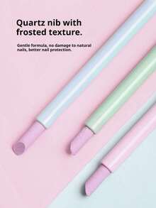 Nail Cuticle Remover Tool, Double-Headed Cuticle Fork, Nail Polishing Pen, Cuticle Polishing Pen, Quartz Nail Polishing Pen - Multicolor - View 3