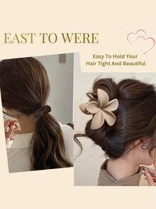 1018 Stück Haarschmuckset in Erdtönen, rutschfest, Mehrfachzahn Blumengriff Clip hält mittellange, lange und dicke Haare fest, hochelastischer Haargummi schadet den Haaren nicht, geeignet für Haare/Halbhaare, geeignet für Pendeln, Alltag und Zuhause, praktisches Geschenk für Mädchen, ohne Geschenkbox, Haarclips, Klammern - Verschiedenfarbig - Übersicht 3