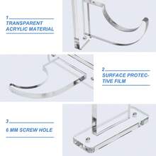 Sword Wall Mount Holder, 1 Set Acrylic Display Hanger Wall-Mounted Sword Stand Display For Sword Wall Bracket, Black - Multicolor - View 3