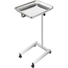 Lab Cart Stainless Steel Mayo Tray Stand 18x14 Inch Trolley Mayo Stand Adjustable Height 32-51 Inch Instrument Tray With Removable Tray & 4 Omnidirectional Wheels For Home Equipment Personal Car - Silver - View 8