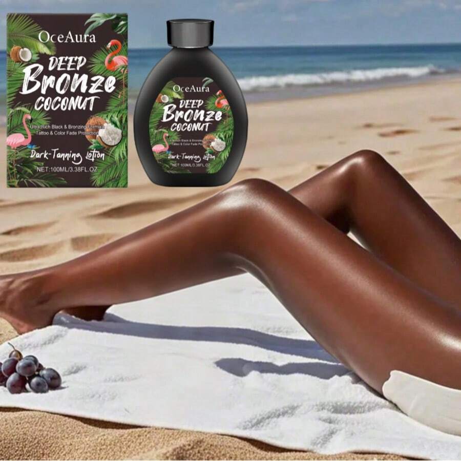 100ml Tanning Lotion With Bronzing Effect - Moisturizing & Refreshing Formula For Even Skin Tone, Long-Lasting Natural Glow, Firming & Hydrating - Ideal For Summer Outdoor Beach Use,Gifts For Men And Women Suitable For Christmas, Valentine's Day, New Year's Day, Birthdays, Weddings, And Parties,Skin Care Sets,Makeup,Skin Care,Travel Essential,Quick Ship Items,Free Shipping - màu xanh lá - Xem 1