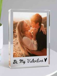 Personalized Acrylic Photo Frame, Custom Acrylic Photo Display Stand, Valentine's Day Gift (For Him/Her), Couple Photo Frame - Multicolor - View 4