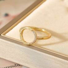 1 Fashionable And Simple Circular Hollow Inlaid Zirconia Ring, Exquisite And Versatile, Suitable For Women To Wear On Any Occasion, Can Be Given As A Gift To Friends Or Lovers - Round Ring - View 6