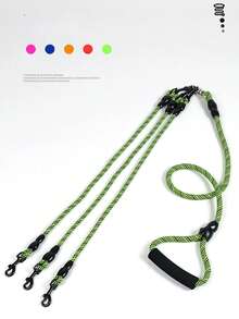 2-In-1 Dog Leash Triple Connected For Medium Large Dog's Golden Retriever, Corgi - Multicolor - View 3