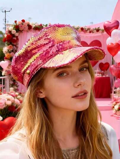 1pc Shiny Polyester Steampunk Rhinestone Captain Hat For Women & Men, Accessories For Carnival, New Year, Valentine's Day, Parade, Bar, Party, Music Festival, St. Patrick's Day, Winter