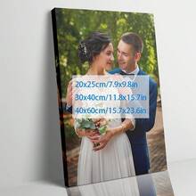 1pc Customizable Family Photo Canvas Framed Art, Personalized Family Canvas Painting, Versatile, Reusable, Decorative, Fashionable, Cute, Modern, Colorful, Customized, Unique Ideal Gift By Printed Marketplace - Multicolor - View 8
