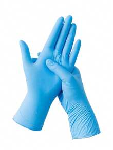 1 Pack Disposable Nitrile Gloves, Thick High Elastic Latex Gloves For Dishwashing, Waterproof Oil-Resistant PVC Household Gloves - A - View 8