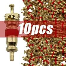 Kit de herramientas de extracción de núcleo de válvula de neumático de cobre, llave de núcleo de válvula, destornillador con Zinc plateado para rueda de coche, camión, bicicleta y motocicleta M43I - 100 piezas - Ver 6