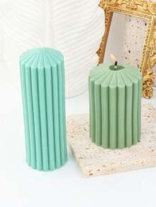 Silicone Mold For Candle Making, Cylinder Shaped Wax, Soy Wax, Plaster, Fondant, Resin Crafts - White - View 4