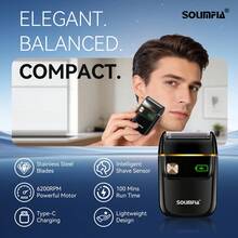1pc Mini Portable Reciprocating Single Head Electric Shaver, Digital Display Men's Shaving Razor - Black - View 5