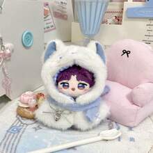 10/20厘米娃娃服装 动物连帽斗篷 海星头饰 10厘米可爱蛋糕斗篷娃娃套装 适合10厘米娃娃，Labobo第一/二/三代（仅含服装） - 彩色 - 查看 4