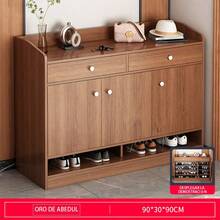 120cm Zapatera Organizador De Gran Capacidad Para Vestíbulo - Marrón - Ver 2