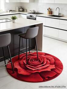 1件装现代花卉图案装饰地毯,卧室装饰,小地毯,地毯,家居装饰,客厅地毯,客厅小地毯,卧室地毯,客厅家居装饰,户外地毯,可水洗地毯,毛绒地毯,厚地毯,蓬松地毯,厚绒地毯,秋冬季地毯 - 彩色 - 查看 4