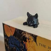 1 pieza Marcapáginas 3D en forma de gato negro/blanco, marcapáginas 3D estereoscópico impreso en 3D, esencial para lectores - Marcapáginas de gato 3D - Ver 9