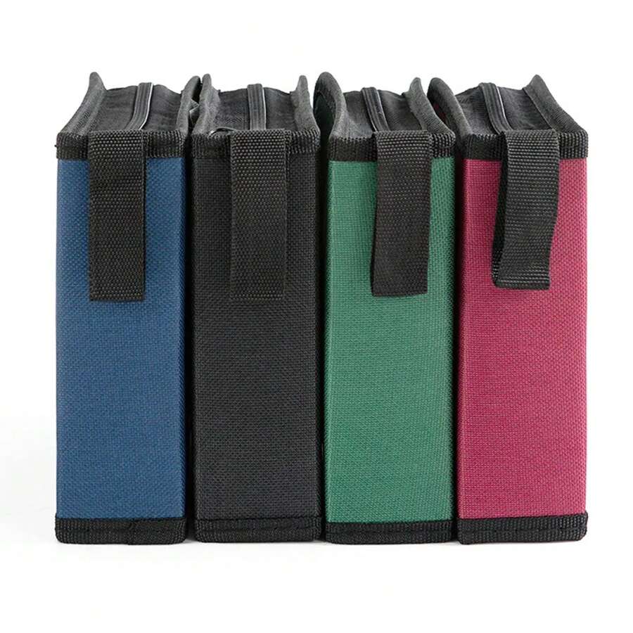 Estuche de transporte para CD y DVD de 40 discos, bolsos, organizador de DVD, billetera, bolsas de almacenamiento, caja de álbum, estuches, folleto de DVD, tela Oxford SEYY - verde - Ver 1