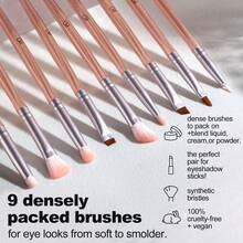 BS-MALL 14pcs Pink Makeup Brush Set + 4pcs Mini Makeup Sponges + Plastic Holder, High Quality Synthetic Bristles Cloud-Like Soft Texture Precise Makeup Tools Set - Pink - View 4