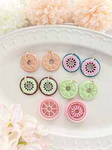 Fruit Slice Polymer Clay Cutter Set, DIY Tools For Handmade Kiwi & Citrus Earrings & Jewelry Charms - Lm441 - View 7