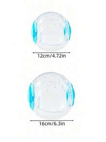 1pc 4.7/6.3 Inch Hamster Ball, Running Ball Toy, Transparent & Breathable, Promotes Healthy Exercise, Relieves Stress, Easy To Clean, Suitable For Small Pets Outdoor Running, Interactive Rodent Toy, Relieves Boredom, Transparent Hamster Ball, Breathable Design, Portable - Pink - View 2