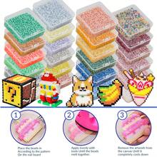 3100 pezzi Kit di perline da fondere da 2,6 mm, adatto per la realizzazione di gioielli fai-da-te, braccialetti, pendenti, decorazioni, regalo perfetto per l'artigianato con perline Perler - scrivi doudou - Visualizzare 4