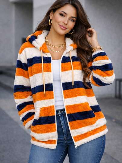 Sudadera Polar Ligera Delgada Calientita Para Dama Con cierre de uso diario casual