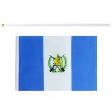 Bandera de Mano Guatemaltecas, MXGTD-000, 1Pza, Guatemala, 14x21cm, Tela Poliéster, Asta Plástico. - Multicolor - Ver 2