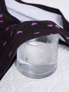 6 sztuk wygodnych majtek w dużych rozmiarach, ze średnim/wysokim stanem, w wielokolorowe serduszka, gwiazdki i paski - Wielokolorowe - Zobacz 9